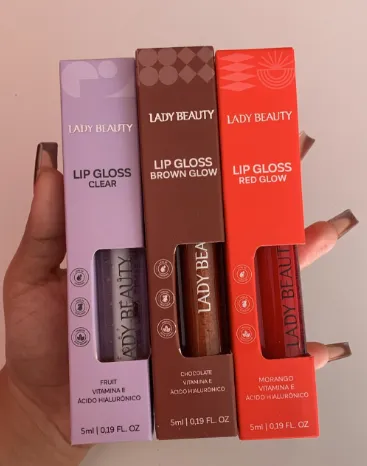 Lip gloss Brown Glow- Lady Beauty - Imagem 3